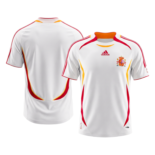 Retro Men's Spain 2006 Away Soccer Jersey product view 9