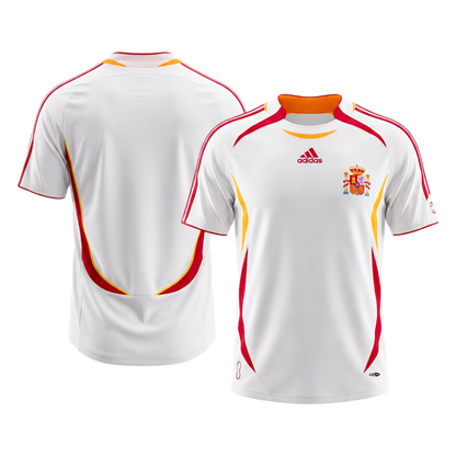 Retro Men's Spain 2006 Away Soccer Jersey product view 9
