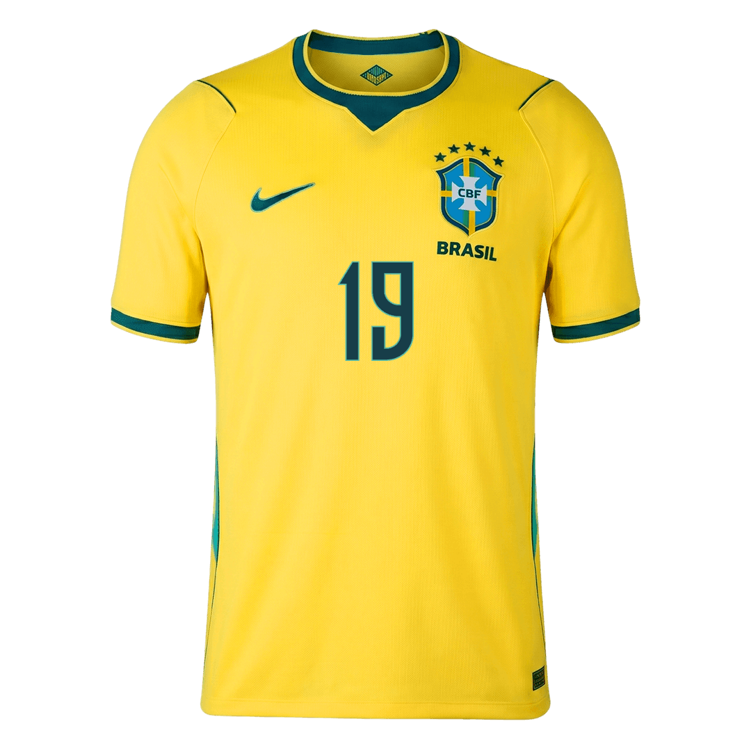 ENDRICK #19 Men's Brazil World Cup 2026 Home Soccer Jersey Premium product view 5