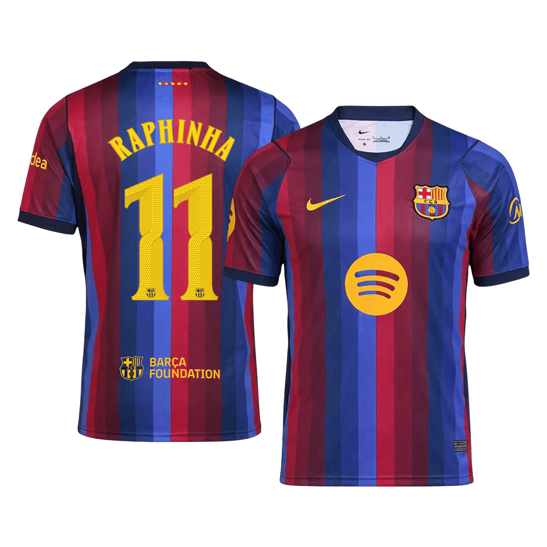 RAPHINHA #11 Men's Barcelona UCL 2026/27 Home Soccer Jersey product view 1