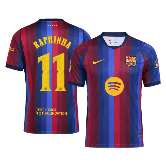 RAPHINHA #11 Men's Barcelona UCL 2026/27 Home Soccer Jersey product view 1