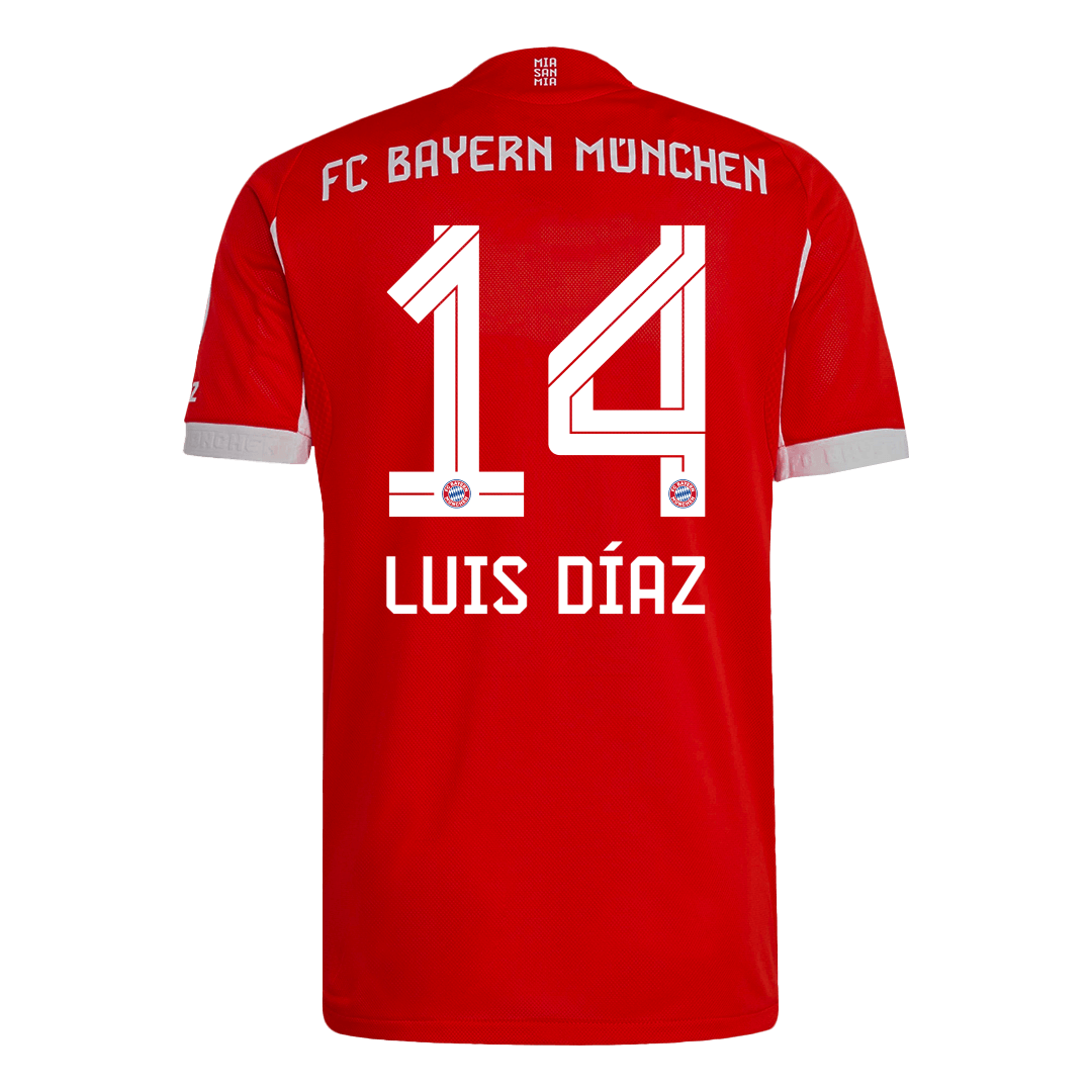 LUIS DÍAZ #14 Men's Bayern Munich 2025/26 Player Version Home Soccer Jersey - Slim Fit product view 12