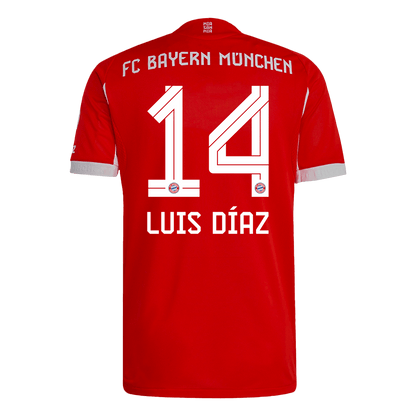 LUIS DÍAZ #14 Men's Bayern Munich 2025/26 Player Version Home Soccer Jersey - Slim Fit product view 12