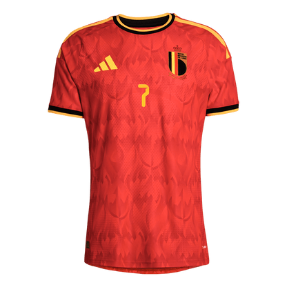 DE BRUYNE #7 Men's Belgium World Cup 2026 Player Version Home Soccer Jersey - Slim Fit product view 9