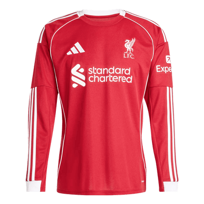 Men's Liverpool 2025/26 Home Long Sleeve Soccer Jersey product view 1