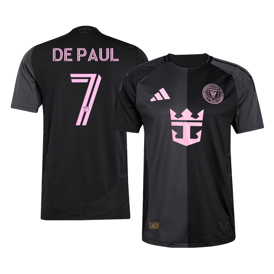 DE PAUL #7 Men's Inter Miami CF 2025 Player Version Away Soccer Jersey - Slim Fit product view 1