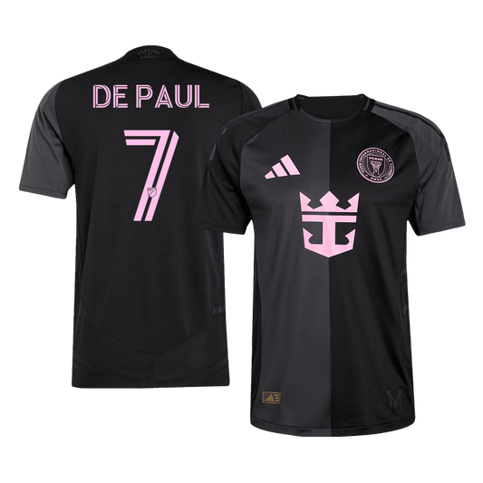 DE PAUL #7 Men's Inter Miami CF 2025 Player Version Away Soccer Jersey - Slim Fit product view 1