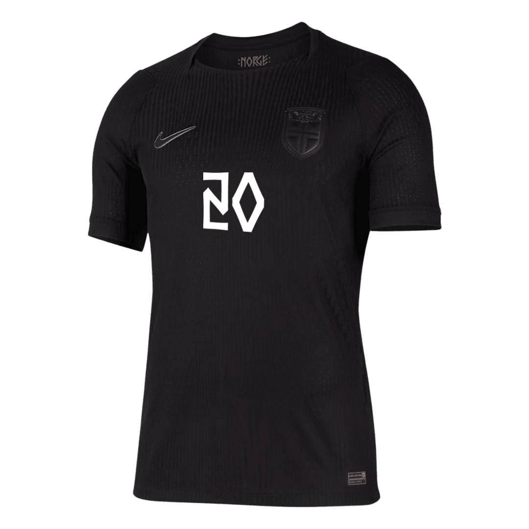 NUSA #20 Men's Norway World Cup 2026 Player Version Away Soccer Jersey - Slim Fit product view 2