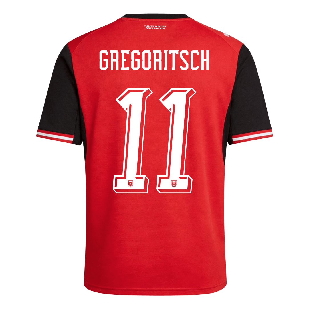 GREGORITSCH #11 Men's Austria World Cup 2026 Home Soccer Jersey product view 9