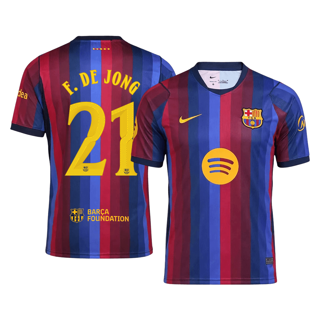 F. DE JONG #21 Men's Barcelona UCL 2026/27 Home Soccer Jersey product view 1