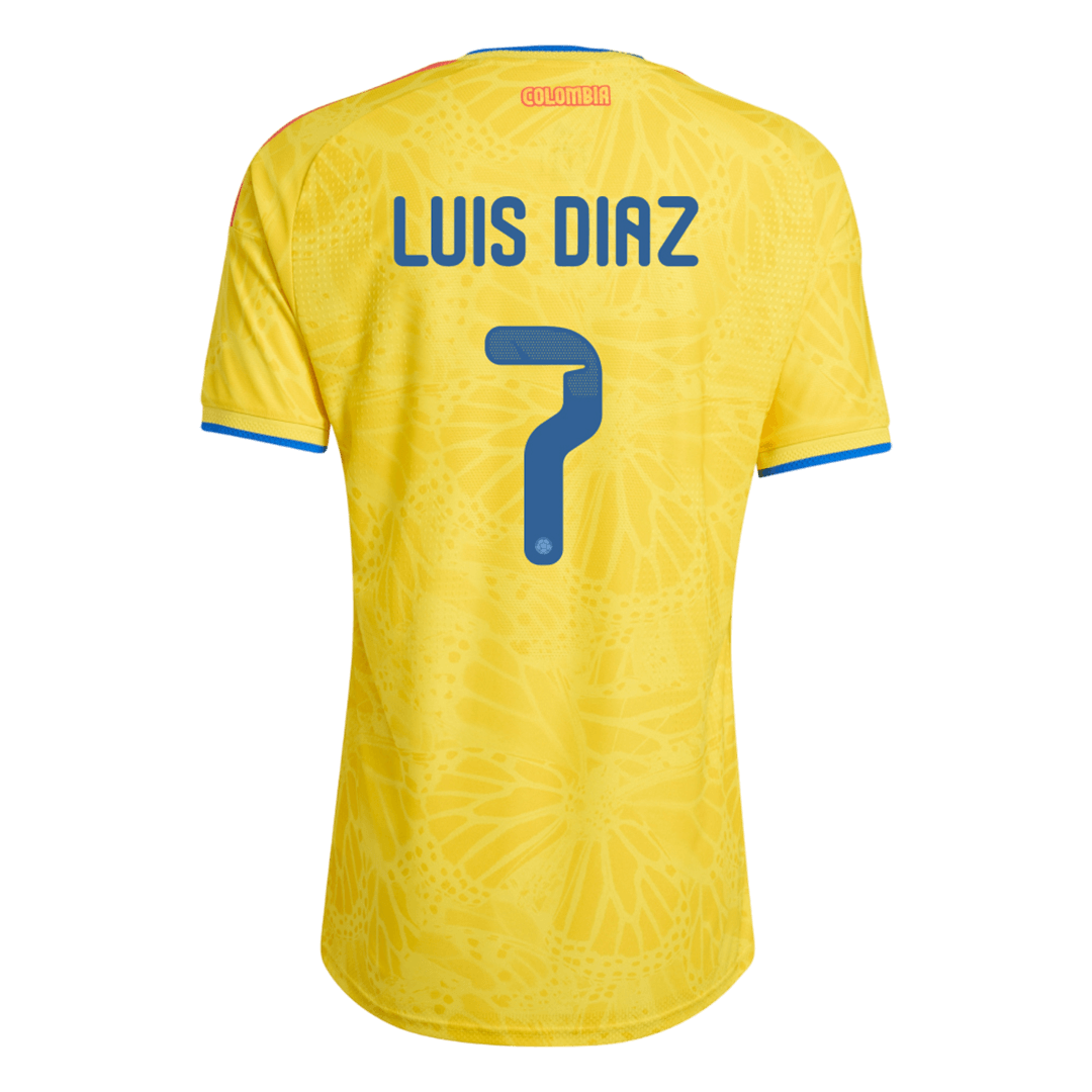 LUIS DíAZ #7 Men's Colombia World Cup 2026 Player Version Home Soccer Jersey - Slim Fit product view 2