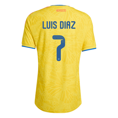LUIS DíAZ #7 Men's Colombia World Cup 2026 Player Version Home Soccer Jersey - Slim Fit product view 2