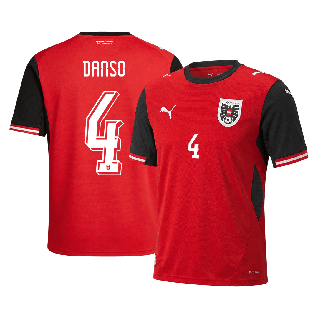 DANSO #4 Men's Austria World Cup 2026 Home Soccer Jersey product view 1