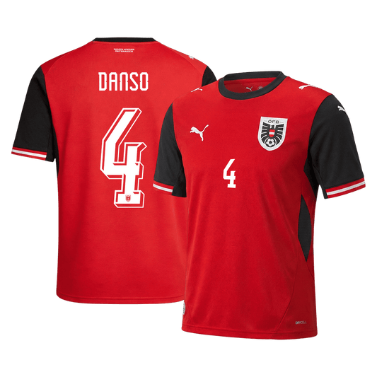 DANSO #4 Men's Austria World Cup 2026 Home Soccer Jersey product view 1