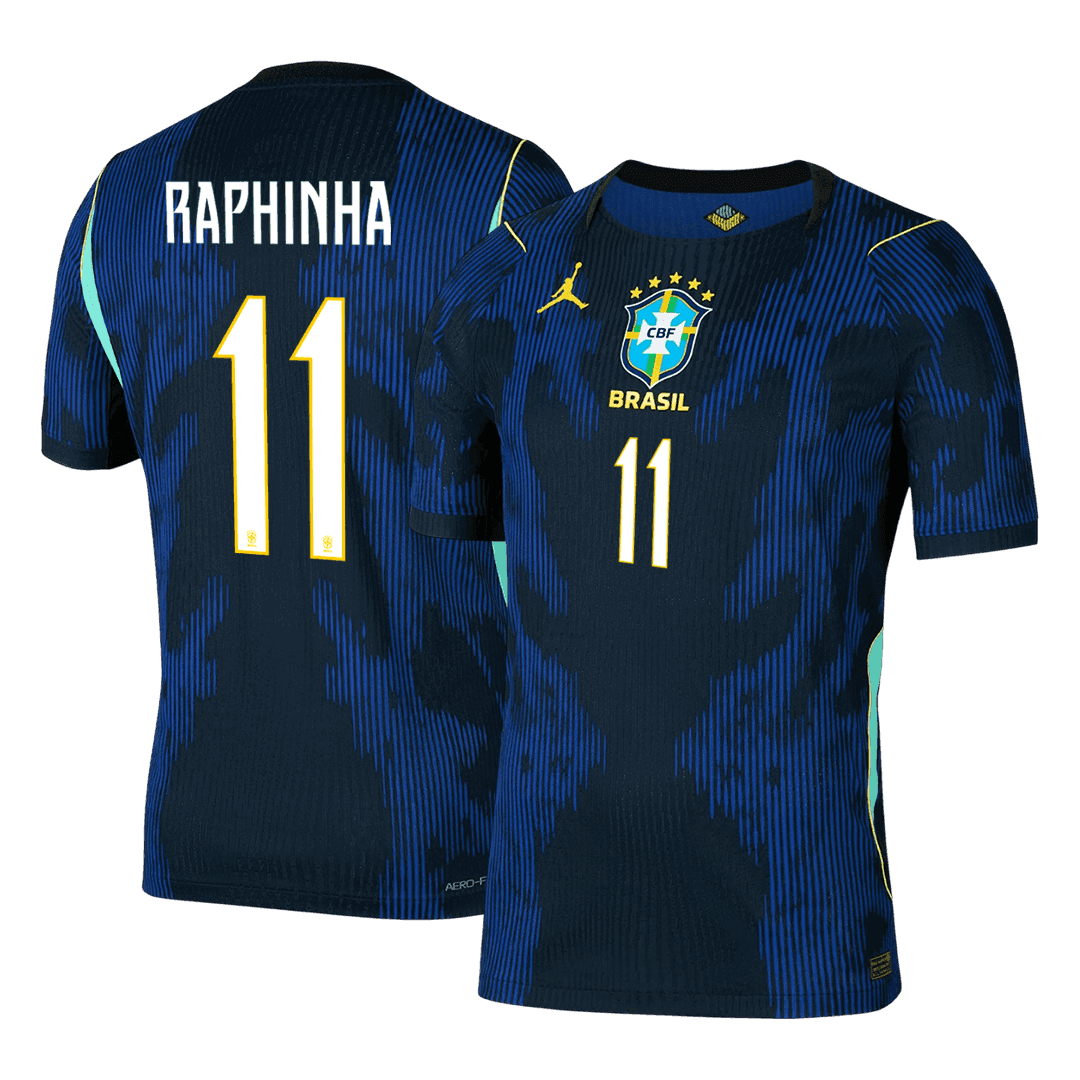 RAPHINHA #11 Men's Brazil World Cup 2026 Player Version Away Soccer Jersey - Slim Fit product view 1