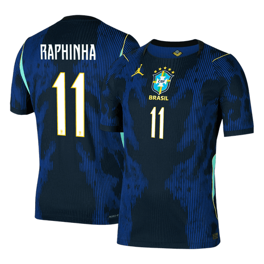 RAPHINHA #11 Men's Brazil World Cup 2026 Player Version Away Soccer Jersey - Slim Fit product view 1