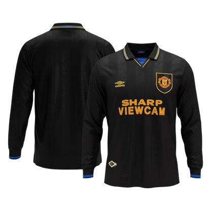 Retro Men's Manchester United 1993/94 Away Long Sleeve Soccer Jersey product view 9