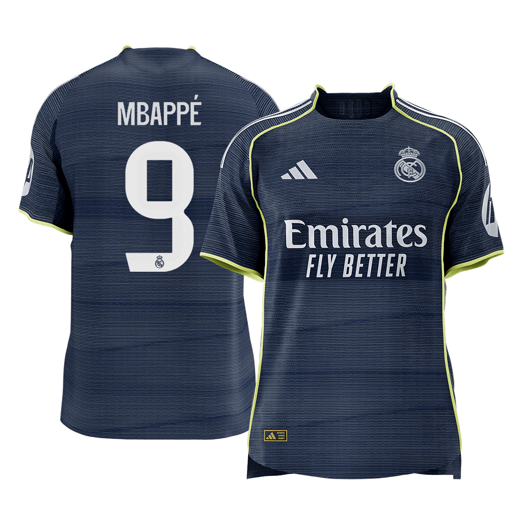 MBAPPÉ #9 Men's Real Madrid 2025/26 Player Version Away Soccer Jersey - Slim Fit Premium product view 1
