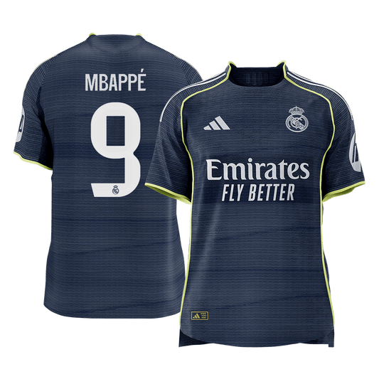 MBAPPÉ #9 Men's Real Madrid 2025/26 Player Version Away Soccer Jersey - Slim Fit Premium product view 1