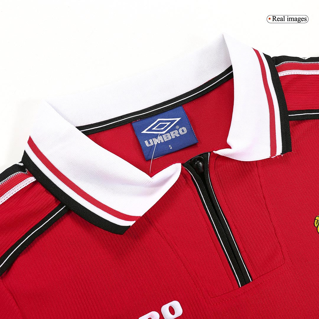 Retro Men's Manchester United 1998/99 Home Long Sleeve Soccer Jersey product view 7