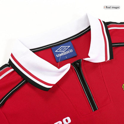 Retro Men's Manchester United 1998/99 Home Long Sleeve Soccer Jersey product view 7