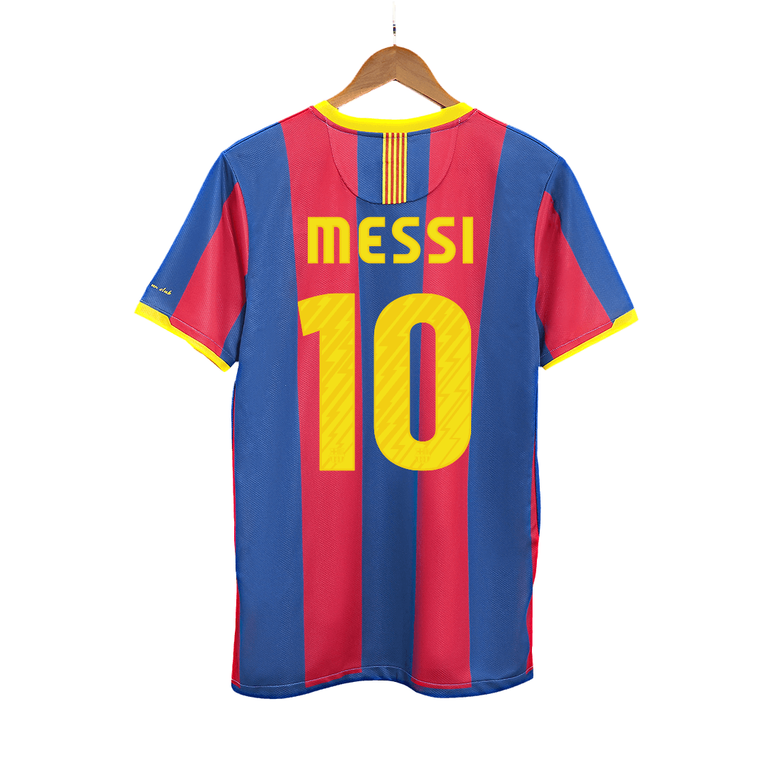 Retro MESSI #10 Men's Barcelona 2010/11 Home Soccer Jersey product view 1