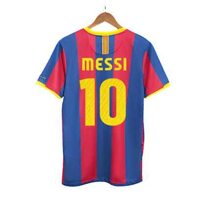 Retro MESSI #10 Men's Barcelona 2010/11 Home Soccer Jersey product view 1