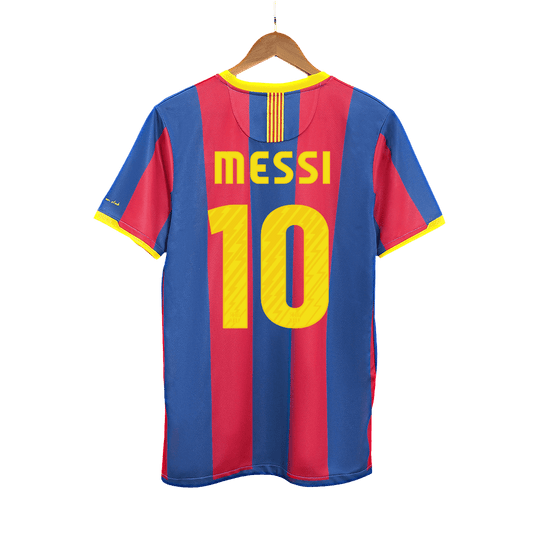 Retro MESSI #10 Men's Barcelona 2010/11 Home Soccer Jersey product view 1