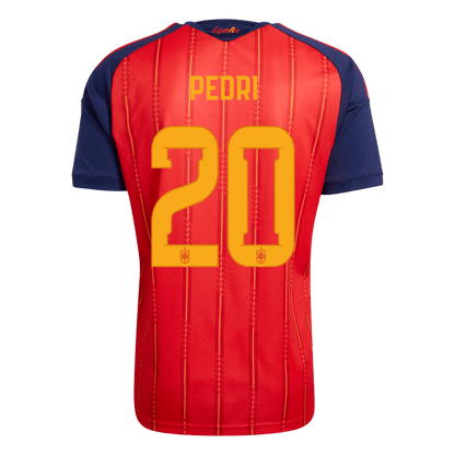 PEDRI #20 Men's Spain World Cup 2026 Home Soccer Jersey Premium product view 3