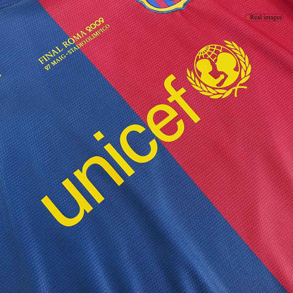 Retro MESSI #10 Men's Barcelona UCL UCL Final 2008/09 Home Soccer Jersey product view 3