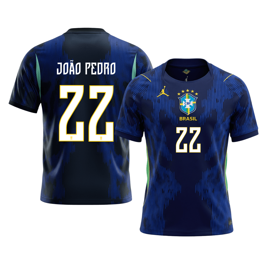 JOÃO PEDRO #22 Men's Brazil World Cup 2026 Away Soccer Jersey product view 1