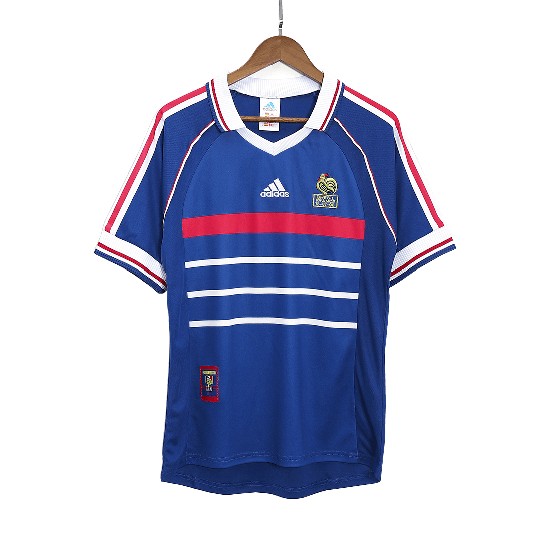 Retro Men's France 1998 Home Soccer Jersey product view 1