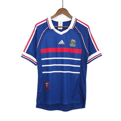Retro Men's France 1998 Home Soccer Jersey product view 1