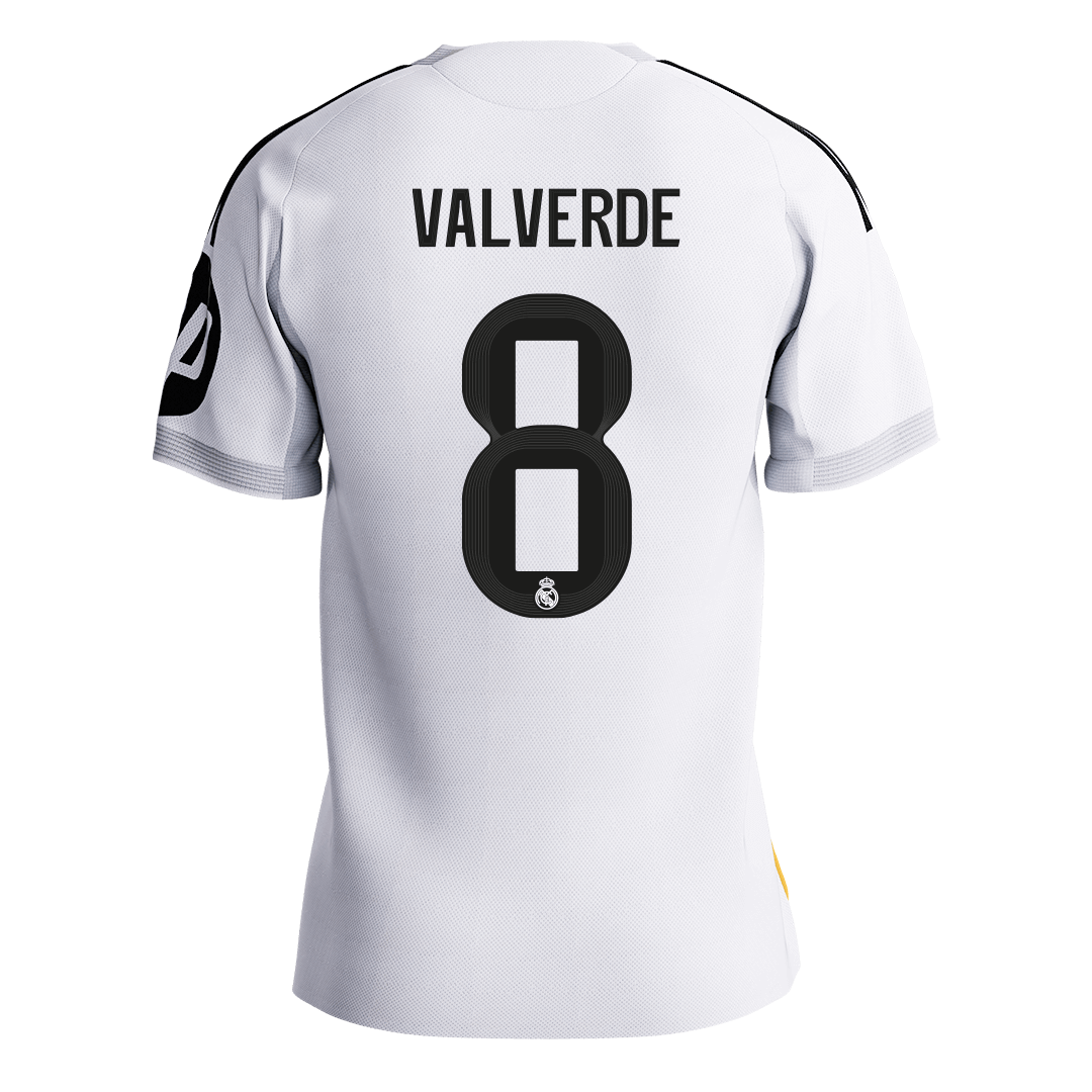 VALVERDE #8 Men's Real Madrid 2025/26 Player Version Home Soccer Jersey - Slim Fit Premium product view 9