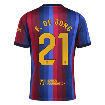 F. DE JONG #21 Men's Barcelona 2026/27 Home Soccer Jersey product view 3