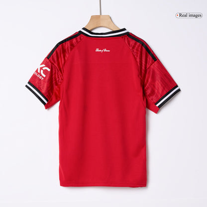Kid's Manchester United 2025/26 Home Soccer Jersey Full Kit