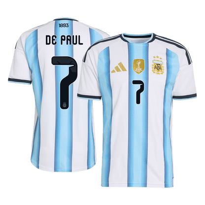 DE PAUL #7 Men's Argentina World Cup 2026 Player Version Home Soccer Jersey - Slim Fit product view 1