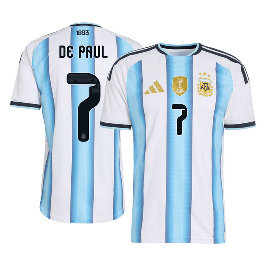 DE PAUL #7 Men's Argentina World Cup 2026 Player Version Home Soccer Jersey - Slim Fit product view 1
