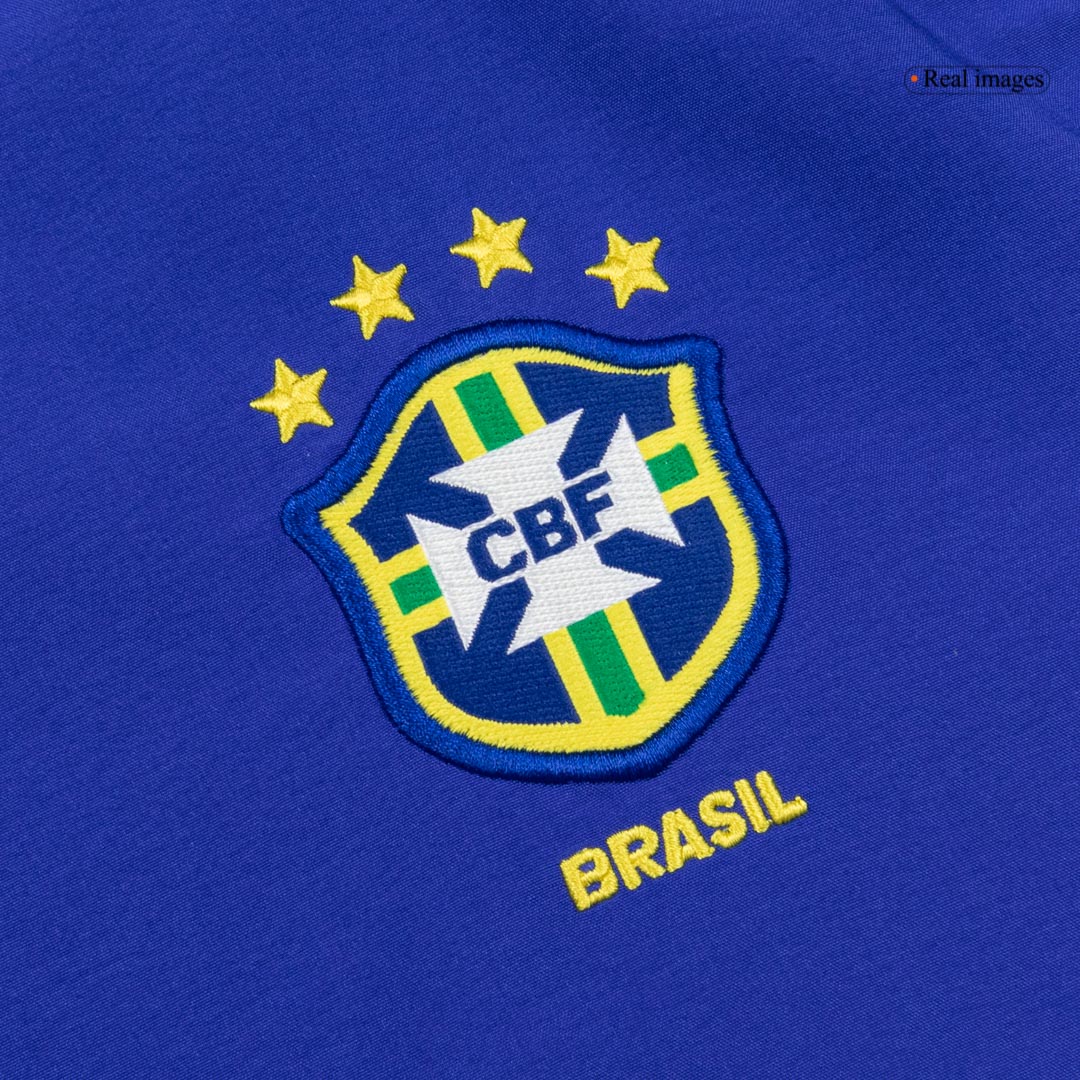 Retro Men's Brazil 2002 Away Soccer Jersey product view 5