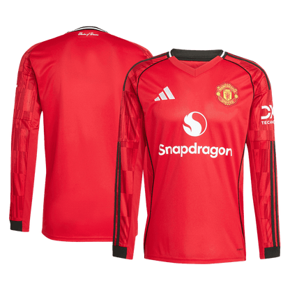 Men's Manchester United 2025/26 Home Long Sleeve Soccer Jersey product view 11