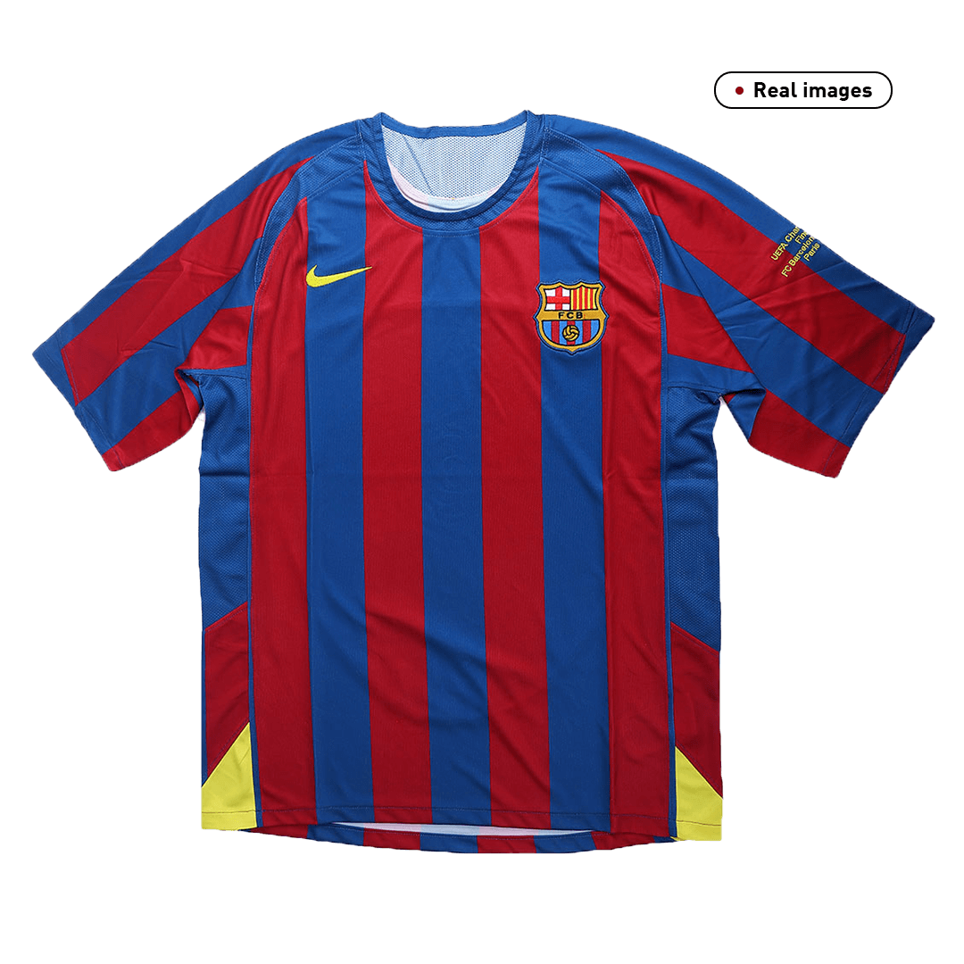 Retro Men's Barcelona UCL 2005/06 Home Soccer Jersey product view 6