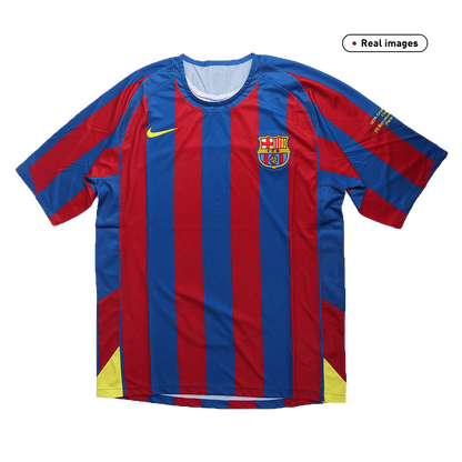 Retro Men's Barcelona UCL 2005/06 Home Soccer Jersey product view 6