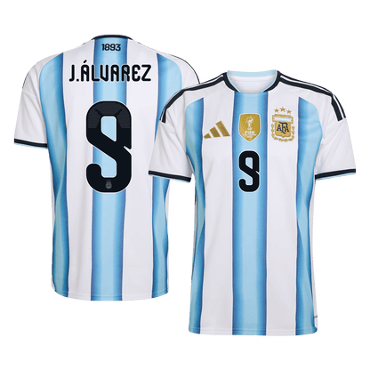 J.ÁLVAREZ #9 Men's Argentina World Cup 2026 Home Soccer Jersey Premium product view 1