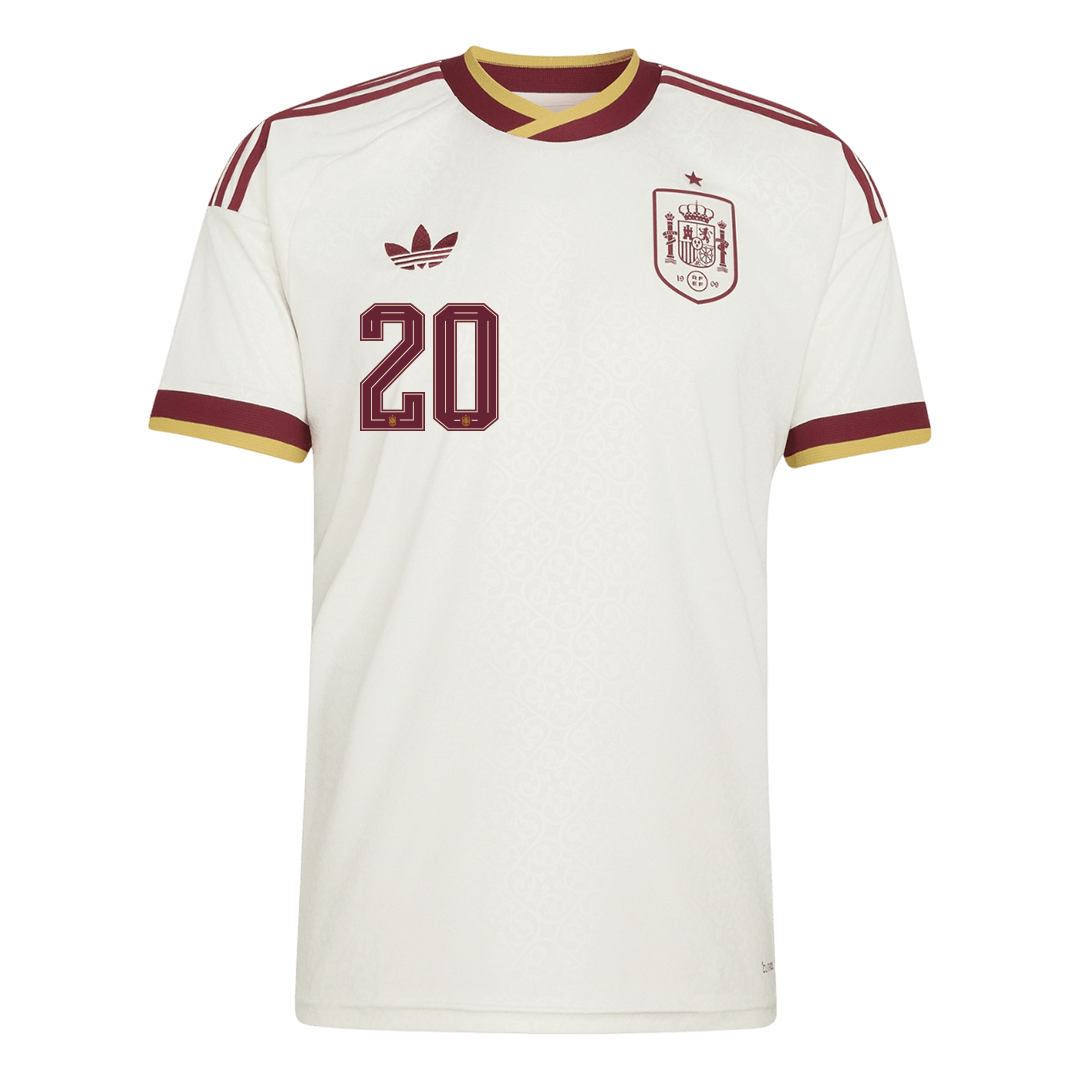 PEDRI #20 Men's Spain World Cup 2026 Away Soccer Jersey product view 2