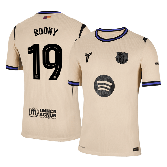 ROONY #19 Men's Barcelona UCL 2025/26 Player Version Away Soccer Jersey - Slim Fit product view 1