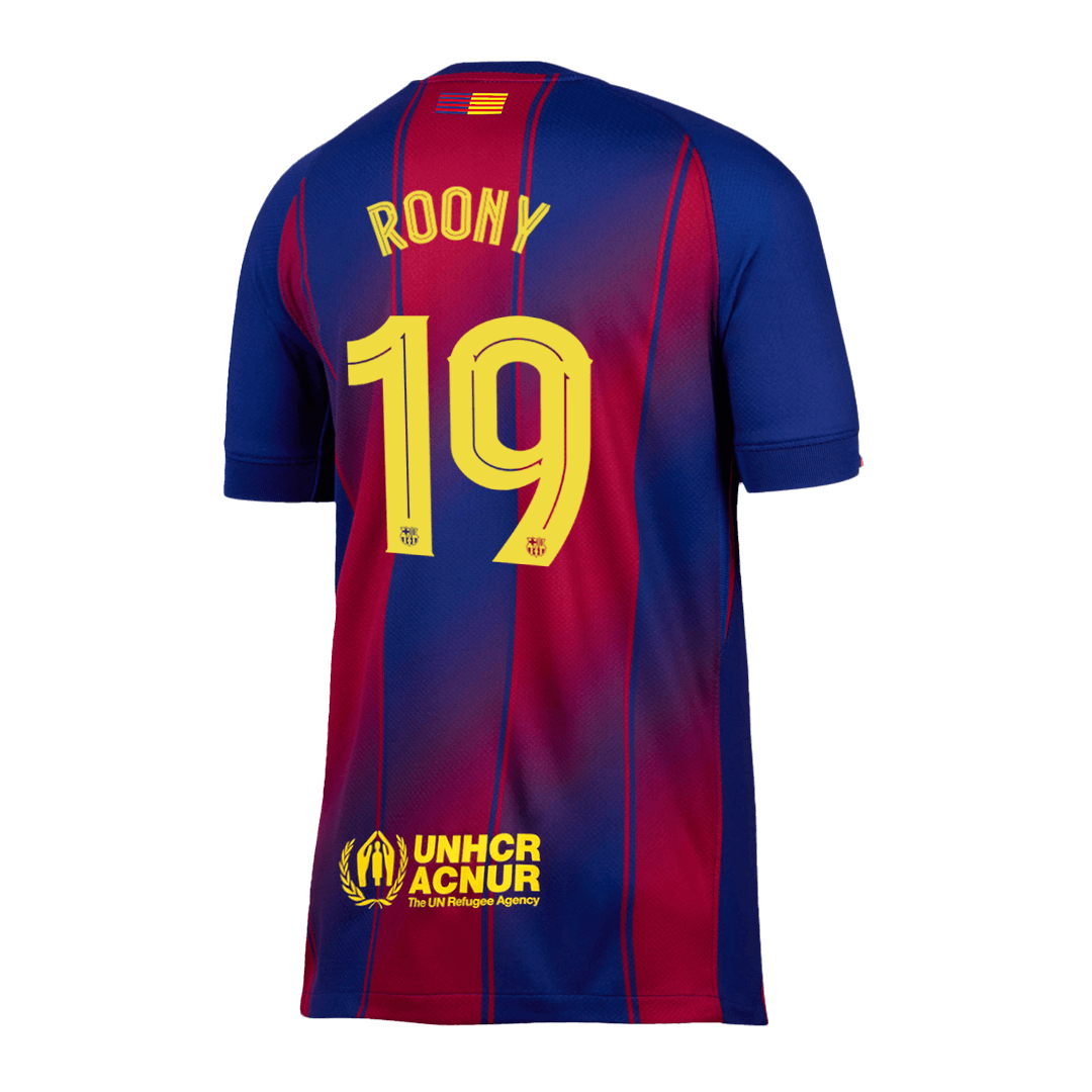 ROONY #19 Men's Barcelona UCL 2025/26 Home Soccer Jersey Premium product view 11