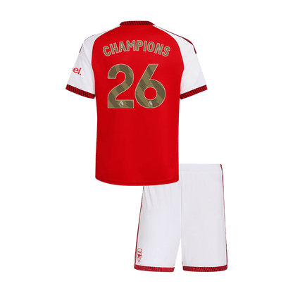 Kid's CHAMPIONS #26 Arsenal 2026/27 Home Soccer Jersey Kit