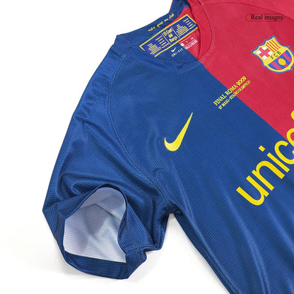 Retro MESSI #10 Men's Barcelona UCL UCL Final 2008/09 Home Soccer Jersey product view 6