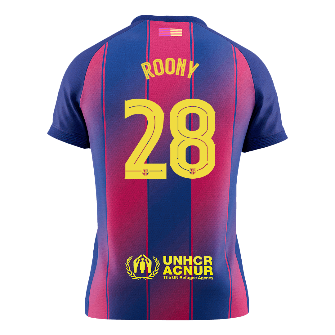ROONY #28 Men's Barcelona UCL 2025/26 Home Soccer Jersey Premium product view 9