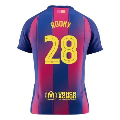 ROONY #28 Men's Barcelona UCL 2025/26 Home Soccer Jersey Premium product view 9